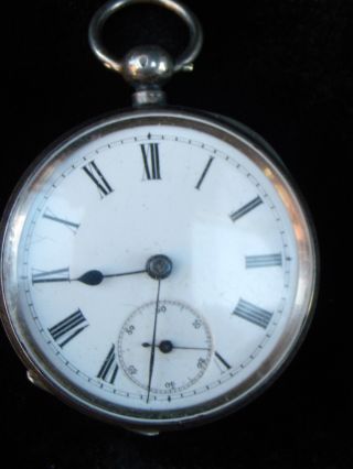 Antique Solid Silver Pocket Watch photo
