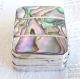 Antique Vintage Sterling Silver.  925 & Abalone Paua Shell Hinged Pill Box Boxes photo 1