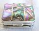 Antique Vintage Sterling Silver.  925 & Abalone Paua Shell Hinged Pill Box Boxes photo 2