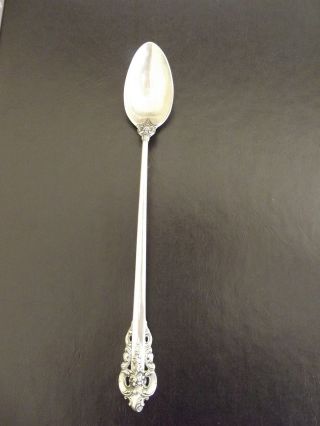 Wallace Grande Baroque Sterling Silver Solid Iced Tea Spoon - Circa 1941 photo