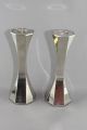 Two Vintage Art Deco Silver Plated 6 1/2 Inch Tall Candle Holders Candlesticks & Candelabra photo 1