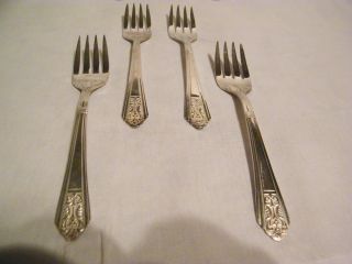 Royal Saxony Silver Plated Salad Forks - Set Of 4 photo