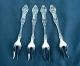 4 Th Marthinsen Norway Silverplate Berry Forks Wild Rose Pat Ex Cond No Mono Other photo 1