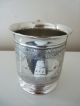 Fabulous Antique Victorian Engraved Silver Childs Cup Boston 1879 Cups & Goblets photo 2