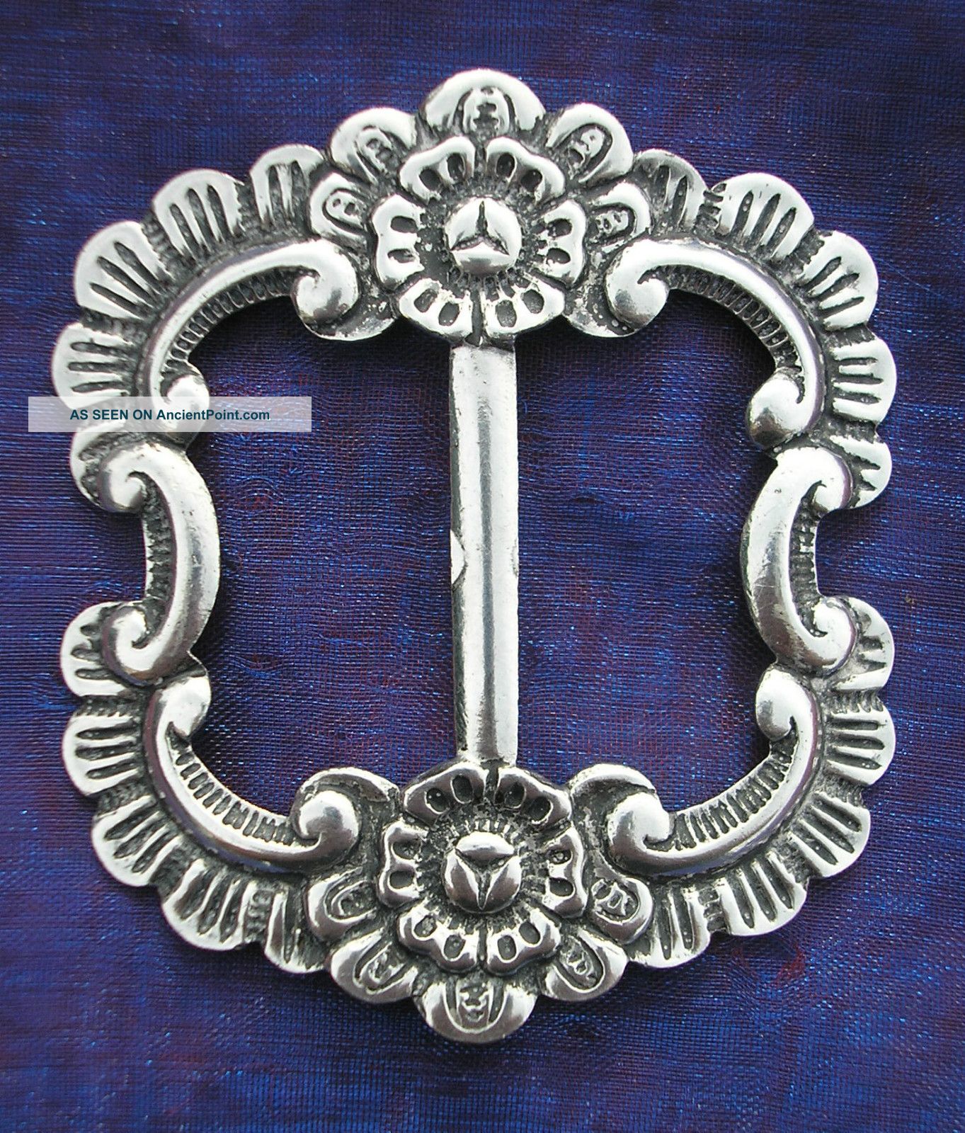 Ornate Vintage Silver Buckle Buckles photo