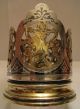 Old Russian Sterling Silver Gilded Niello Tea Cup Holder With Crystal Glass Russia photo 1