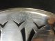 Antique Sheffield Silverplate Round Pedestal Tray Fleuer De Lis Design Hallmark Platters & Trays photo 2