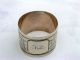 Stunning Wood & Hughes Sterling Napkin Ring Japanese Pattern C.  1870 Napkin Rings & Clips photo 5