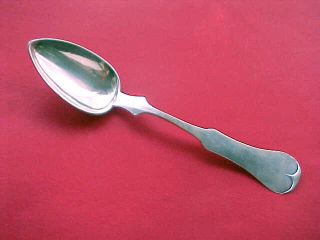 Coin Silver Large Serving Spoon Antique.  Kinsey.  8 1/4 
