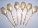 Set Of 6 Jelly Spoons - Silverplate - Unusual Shape - Silver Plate - Pre - 1940s Other photo 1