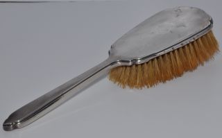 Vintage W & H 925 Solid Sterling Silver Hair Brush Fully British Hallmarks photo