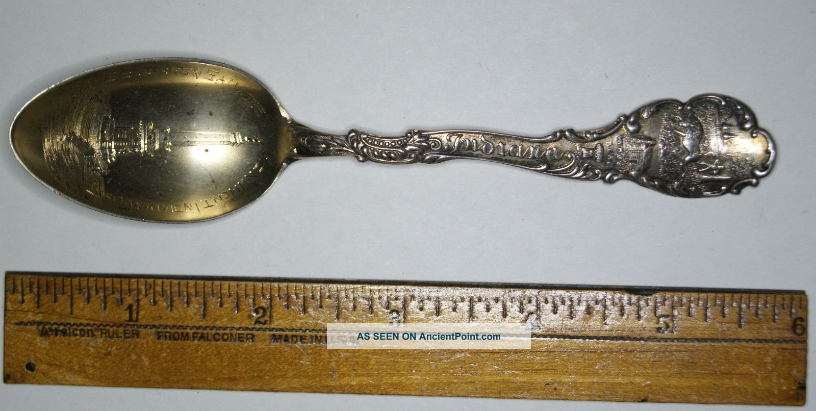 Antique Sterling Silver Soldiers & Sailors Monument Indianapolis Souvenir Spoon Souvenir Spoons photo