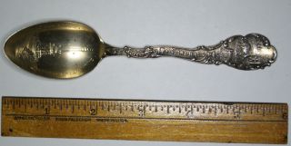 Antique Sterling Silver Soldiers & Sailors Monument Indianapolis Souvenir Spoon photo