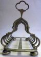 Antique Gothic Influence Silverplate Toast Rack Bun Feet Other photo 1