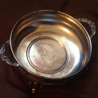 Antique 68 - 69 Silverplate Poole 815 Old English Round Vegetable Bowl Nr Silver photo
