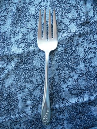 1847 Rogers 1950 Daffodil Large Meat Serving Fork photo