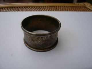 Vintage Sterling Silver Good Quality Napkin Ring Hm 1982 Engraved Anna photo