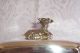 Silverplate Butter Dish Cow Finial Made By Fink Of Germany Glass Liner Butter Dishes photo 1