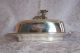 Silverplate Butter Dish Cow Finial Made By Fink Of Germany Glass Liner Butter Dishes photo 2