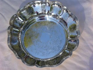 Ellis - Barker Silver Co 1912 { Menorah Mark} Deep Scalloped Bowl. photo