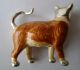 Vintage Silver & Enamel Whimsical ' Ginger Tom Cat ' Ornament,  Collectable Other photo 1