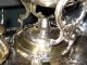 Vintage Silverplate Tea Set Tilting Teapot Coffee Pot,  Sugar,  Creamer,  Waste Tray Tea/Coffee Pots & Sets photo 3