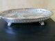 Vintage Leonard Silverplate Footed Tray With Glass Insert & Serving Forks Platters & Trays photo 1