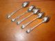 Five Lovely Antique Silver Demitasse Coffee Spoons 1911 Other photo 1