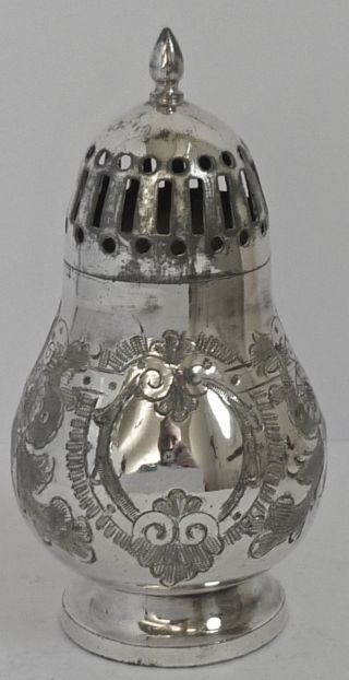Silver Plated Sugar Shaker C1872 - 1892 Henry Wilkinson Sheffield Engraved Vintage photo