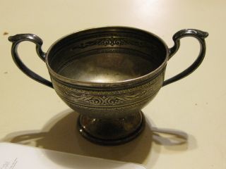 Homan Plated On Nickel Silver W.  M.  Mounts Made In The U.  S.  A.  Sugar Bowl 0683 photo