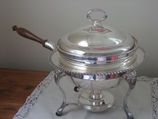 Crescent Silverplated Chafing Dish. photo