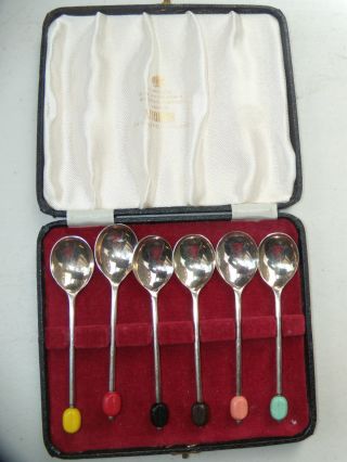 Vintage Viners Coffee Bean Spoons In Case photo