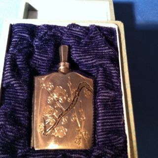 Vintage Japanese 950 Sterling Silver Perfume Bottle In Case photo