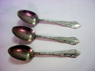 3 Sheffield Collectible Spoons For Us Battleships Iowa Massachusetts And Oregon photo