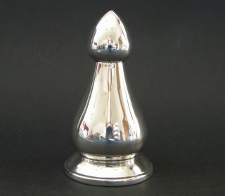 A & J Zimmerman Sterling Silver Art Nouveau Chess Piece Pawn Shape Salt Pot 1907 photo