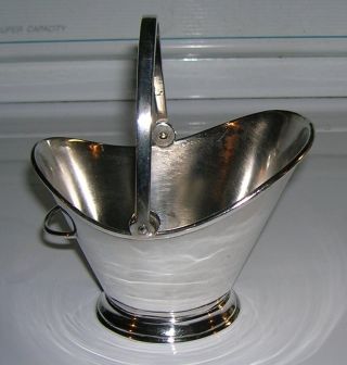 Vintage Silverplated Mini Coal Bucket - Basket - Candy Holder Ca 1960 - 70 ' S photo