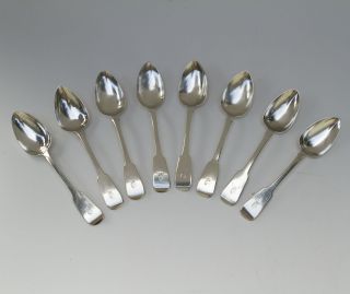 A Set Of Eight Irish Silver Dessert Spoons Dublin 1829 By Power & Twycross photo