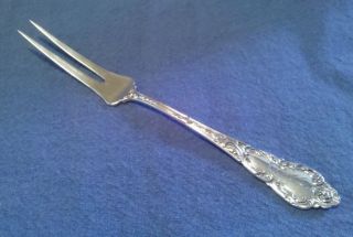 Antique Howard Sterling Silver Olive/pickle Fork - Very Rare Lorraine Pattern photo