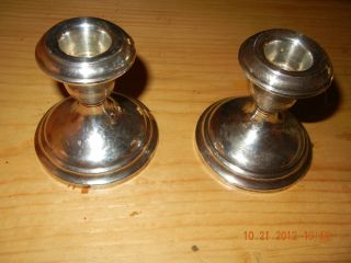 Antique Sterling Silver Candlesticks Holders American Silver Company photo