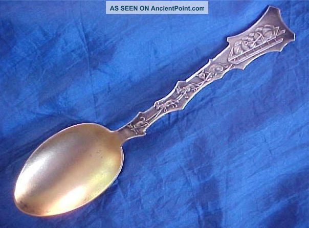 Sterling Silver Souvenir Spoon Husky Dogs Iditarod Alaska Souvenir Spoons photo