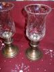 Vintage Rogers Silver - Plated - Candle Holders W/crystal Globes Candlesticks & Candelabra photo 2