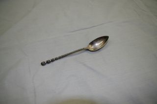 1 Vintage Art Deco Sprial Sterling Silver Spoon photo