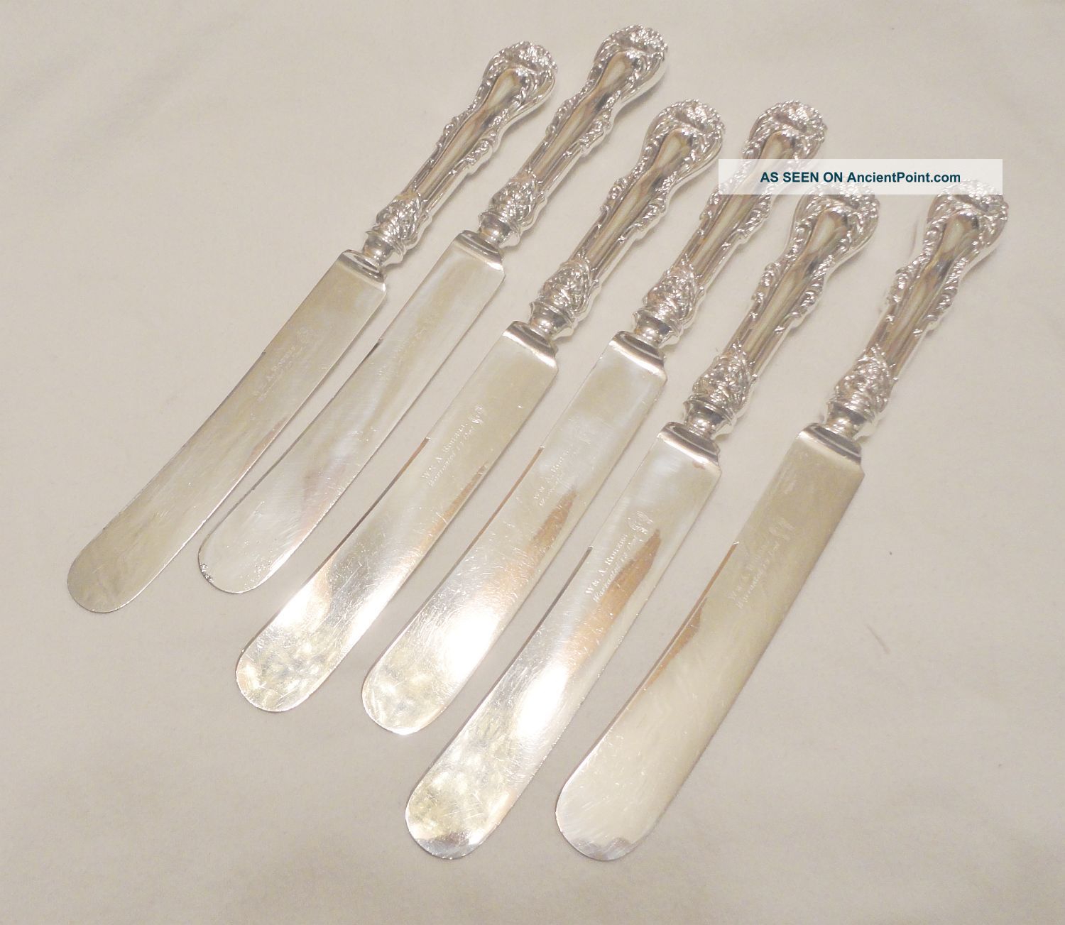 Rogers Hanover 1901 6 Hh Dinner Knives Plated Blades Oneida/Wm. A. Rogers photo
