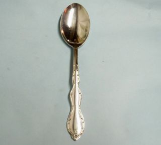 Camelot Melody Serve Spoon - 1964 Rogers Floral - - Clean & Table Ready photo