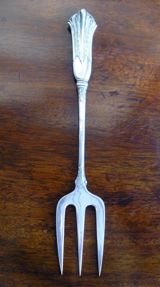 Large Vintage Silver Plated Bread Fork By Atkinson Bros.  Of Sheffield photo