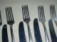 Courtney 8 Dinner Knives And 8 Dinner Forks 1935 Silver Plate Oneida Oneida/Wm. A. Rogers photo 2