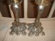 Vintage Victorian Style Silver Metal Candlestick Holders - Pair - Intricate Etching Candlesticks & Candelabra photo 3