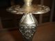 Vintage Victorian Style Silver Metal Candlestick Holders - Pair - Intricate Etching Candlesticks & Candelabra photo 7