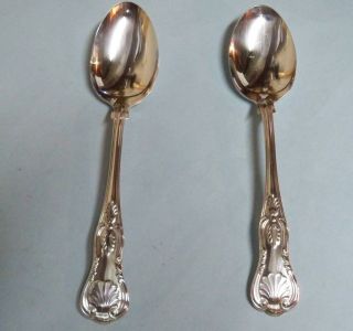 2 Kings Serve/table Spoons - So Reed & Barton Classic - Clean & Table Ready photo