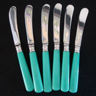 Six Silver Plated Butter Knives photo